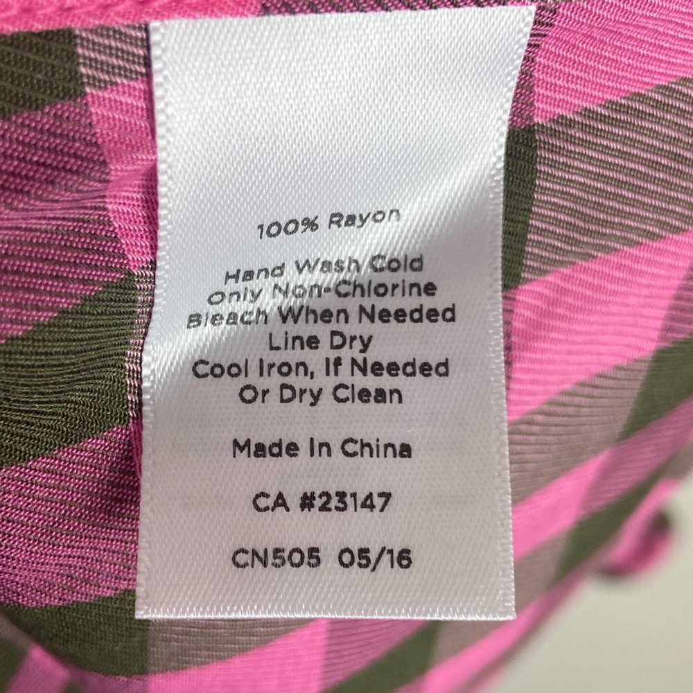 Talbots Pink and Brown Plaid Button Down Shirt - Picture 8 of 8